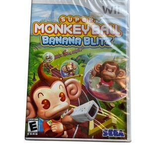 NIntendo Wii Super Monkey Ball Banana Blitz NWT Video Game Unwrapped